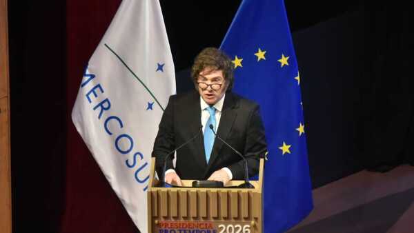 Pacto de libre comercio con la UE es "el mayor logro" del Mercosur, destaca Milei