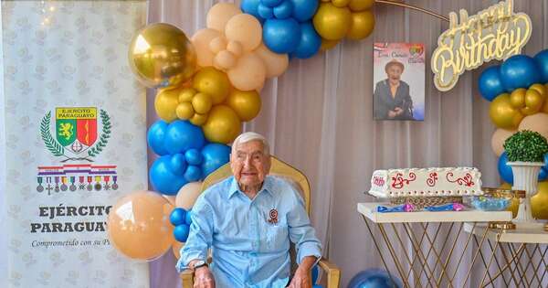 La Nación / Don Canuto, veterano de la Guerra del Chaco fue homenajeado por sus 110 años