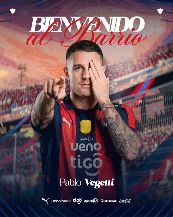Cerro finalmente confirma la firma de Pablo Vegetti