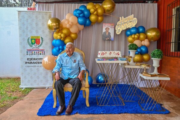 Excombatiente del Chaco, Don Canuto, celebra 110 años de vida