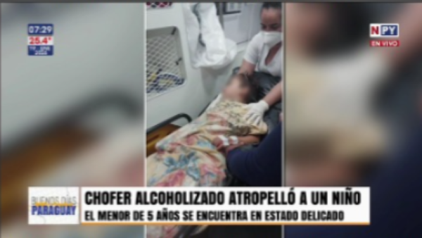 Niño de 5 años en estado crítico tras accidente provocado por conductor alcoholizado