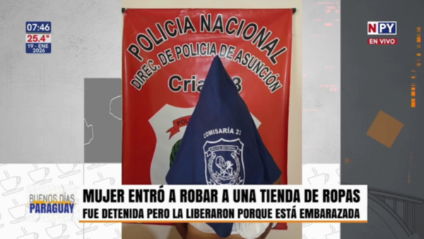 Robó una tienda, fue detenida pero liberada por estar embarazada