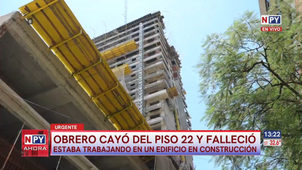 Accidente laboral fatal en Asunción: joven pierde la vida tras caer desde el piso 22