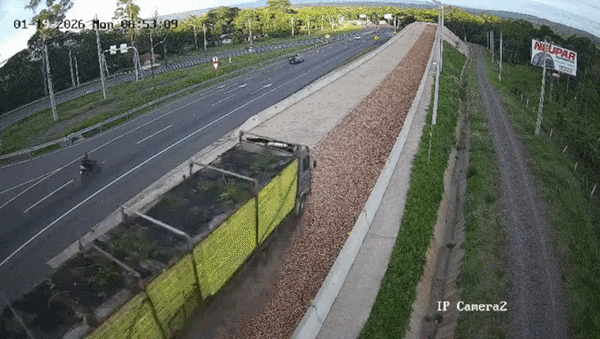 Video: rampa de frenado evita accidente en la ruta PY02  - Nacionales - ABC Color
