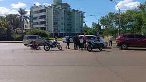 Accidente de tránsito en cruce céntrico de Encarnación