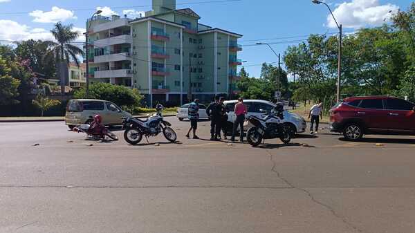 Accidente de tránsito en cruce céntrico de Encarnación