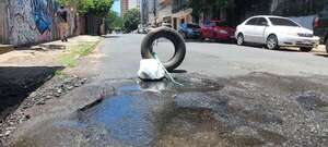 Asunción: baches generan caos en ingreso y salida del microcentro - Nacionales - ABC Color