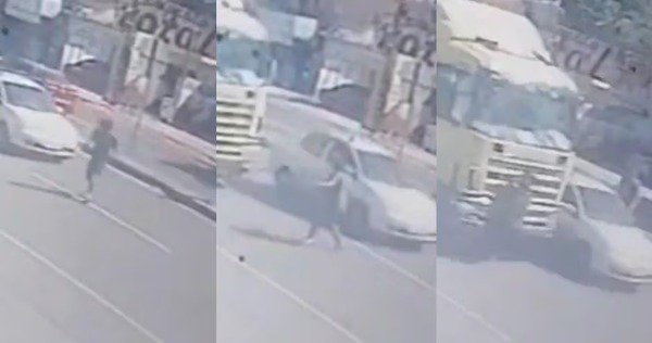 Popular / Discusión callejera casi termina en tragedia bajo las ruedas de un camión