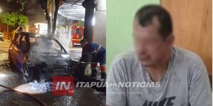  DETIENEN A HOMBRE Y MUJER POR INCENDIO INTENCIONAL DE VEHÍCULO EN ENCARNACIÓN