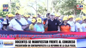 Movilización docente: presentarían contraproyecto a la reforma de la Caja Fiscal