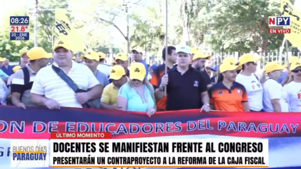Movilización docente: presentarían contraproyecto a la reforma de la Caja Fiscal