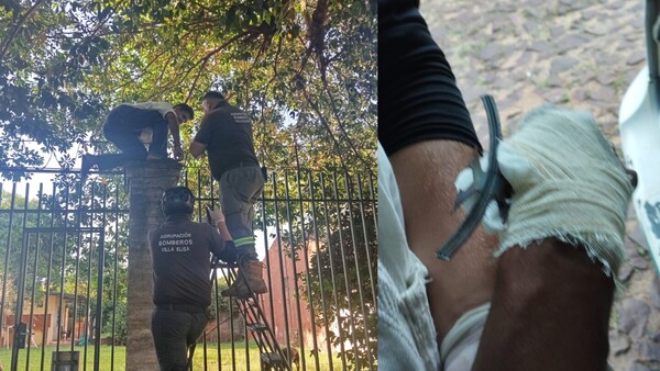 Joven quedó con la mano incrustada por alambre de acero