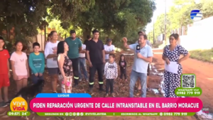Vecinos reclaman arreglo de calle intransitable en Luque