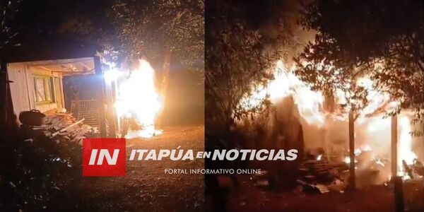 DENUNCIAN INCENDIO INTENCIONAL DE UNA VIVIENDA EN ENCARNACIÓN