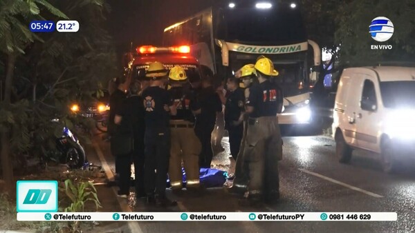 Trágico accidente de tránsito sobre la Avda. Madame Lynch