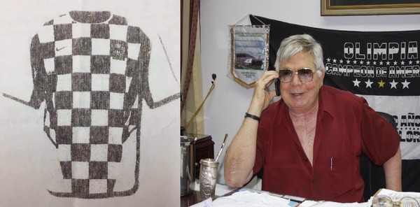 La historia detrás de la nueva camiseta de Olimpia: un boceto de Osvaldo Domínguez Dibb