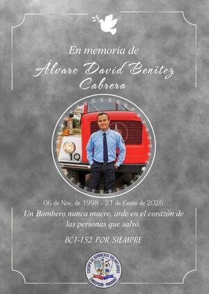 Luto en los Bomberos Voluntarios de Concepción por la partida del sargento Álvaro Benítez - Concepción al Día