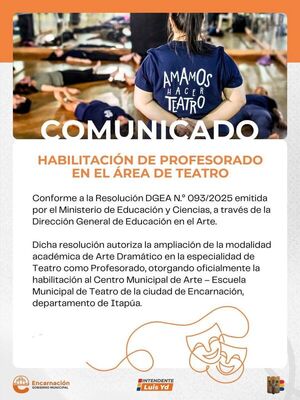 Encarnación consolida su apuesta por el teatro con un histórico logro educativo