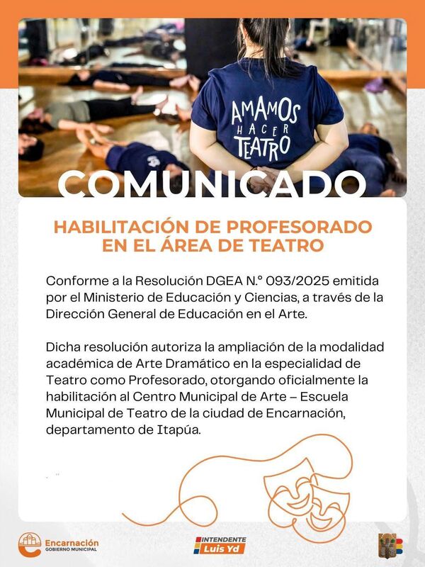 Encarnación consolida su apuesta por el teatro con un histórico logro educativo