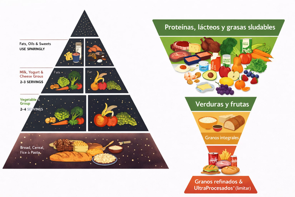 Adiós a la pirámide: El giro hacia la comida real