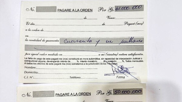 Hallan 74 pagarés firmados y sin fecha en estudio de abogada Ortiz