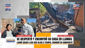Cambyretá: se despertó y encontró su casa en llamas, logró sacar a sus dos hijos a tiempo