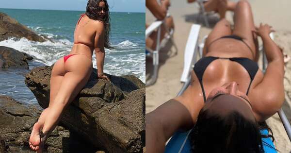 Diario HOY | Larissa Riquelme regala explosivas poses desde playas brasileñas