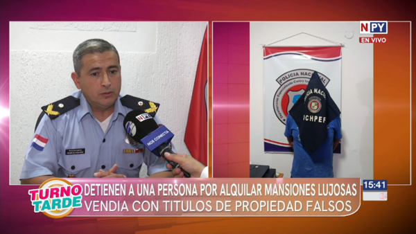 Detuvieron a sospechoso por alquilar mansiones lujosas y venderlas con documentos falsos
