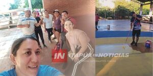 CLAUDIA ARÉVALOS IMPULSA MEJORAS EN ESPACIO DEPORTIVO DEL BARRIO SAN ISIDRO