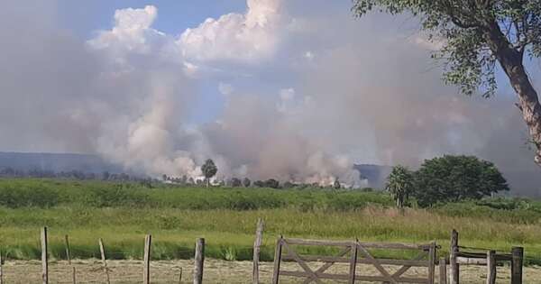 La Nación / Reportan incendio de grandes proporciones en ruta Luque - San Bernardino