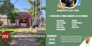 MUNICIPALIDAD DE SAN JUAN DEL PARANÁ ORGANIZA MINGA AMBIENTAL