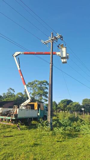 Mantenimiento de líneas de media tensión mejora suministro en General Artigas