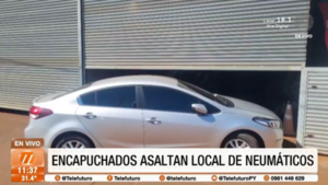 Asalto tipo comando en Hernandarias: roban más de 9.000 dólares de un local de neumáticos