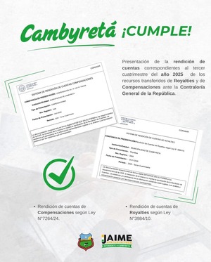 Cambyretá cumple con transparencia y responsabilidad