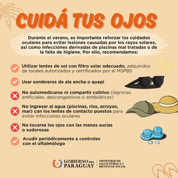 Cuidar los ojos del sol y las pantallas ayuda a prevenir daños en la visión