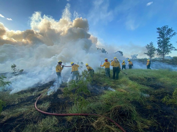 Controlan incendio de gran magnitud en la estancia Santa Rita - Concepción al Día