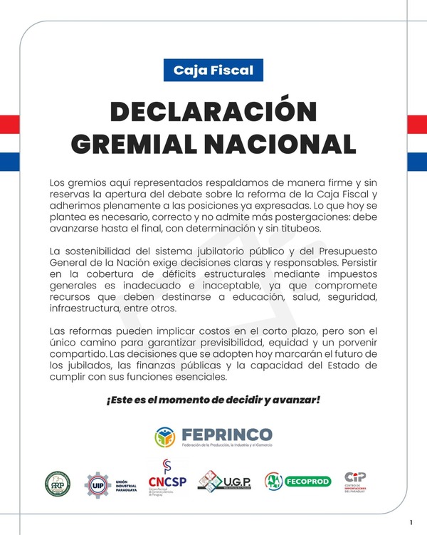 Gremios empresariales y productivos respaldan la reforma del sistema jubilatorio - ADN Digital
