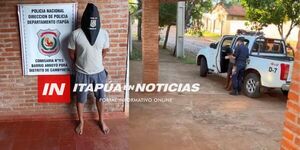 CAMBYRETÁ: APREHENDEN A JOVEN POR SUPUESTO HECHO DE VIOLENCIA INTRAFAMILIAR