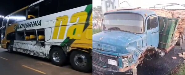 Choque entre camión y colectivo deja un joven herido en San Pedro | Unicanal