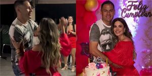 Popular / (GALERÍA) ¡Pelotero sacó los pasos prohibidos en el cumple de su cuerona doña!
