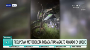Recuperan motocicleta robada gracias al GPS en Luque