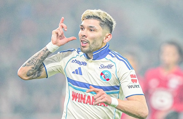 Los tremendos números de Julio Enciso en su mejor partido con la camiseta de Racing de Estrasburgo