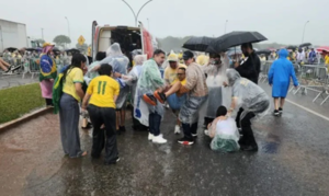 Un rayo cayó en una marcha y dejó al menos 30 heridos en Brasilia