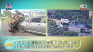 Fatal triple choque en Villeta: dos personas perdieron la vida de manera instantánea