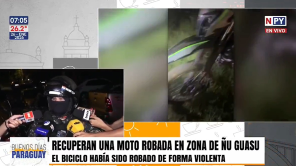 GPS permite recuperar una moto robada tras violento asalto en Luque
