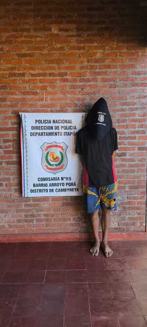 Detienen a joven por violento episodio de violencia familiar en Cambyretá
