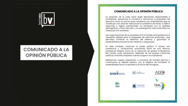 Comunicado a la opinión pública de organizaciones de la sociedad civil