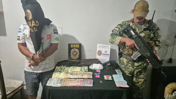 Senad captura a presunto distribuidor de cocaína en Asunción