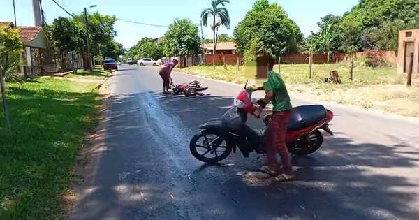 La Nación / Derrame asfáltico en Curuguaty: reportaron seis motociclistas hospitalizados tras las caídas