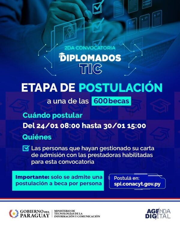 Abre periodo de postulación para becas de Diplomados TIC